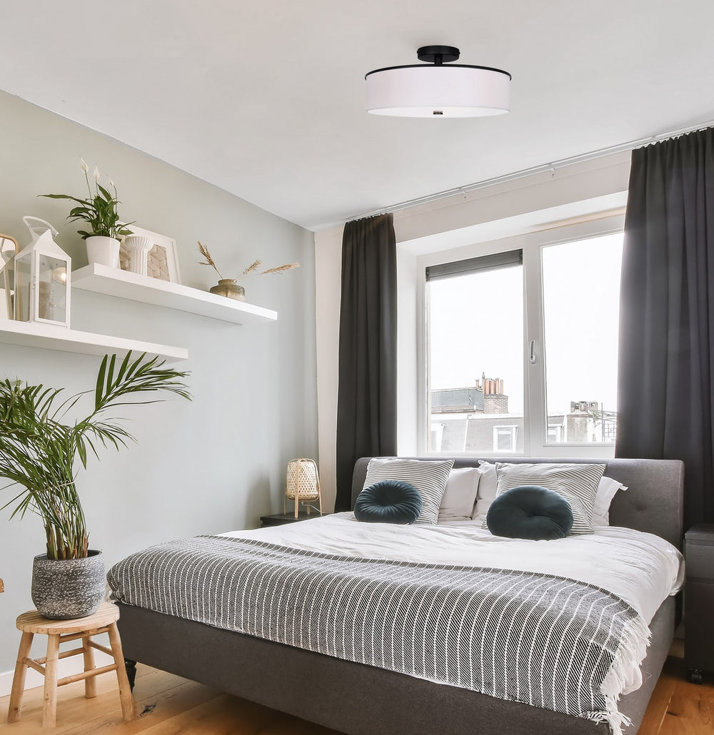 Canarm Canada - ISF2037B03BK - Three Light Semi-Flush Mount - Tristan - Matte Black