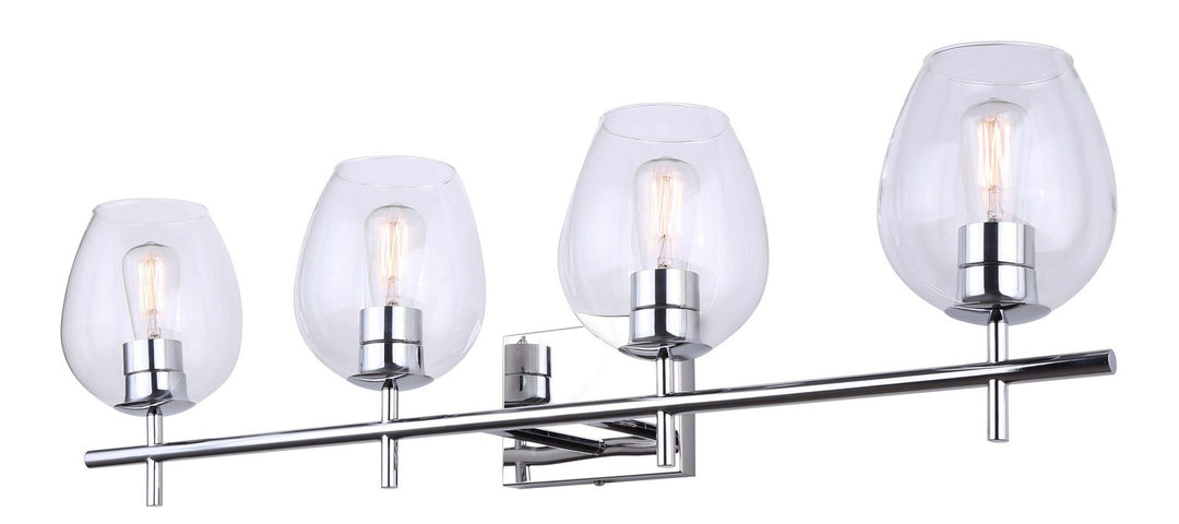 Cain Four Light Vanity in Chrome - available from The Lighting Shoppe, trusted by Canadian homeowners