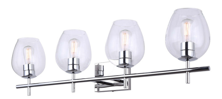Cain Four Light Vanity in Chrome - available from The Lighting Shoppe, trusted by Canadian homeowners