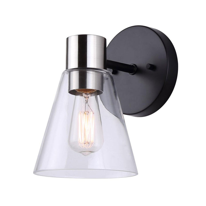Davina One Light Vanity in Matte Black - available from The Lighting Shoppe, trusted by Canadian homeowners