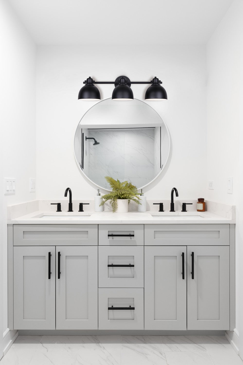 Canarm Canada - IVL622A03BK - Three Light Vanity - Polo - Matte Black