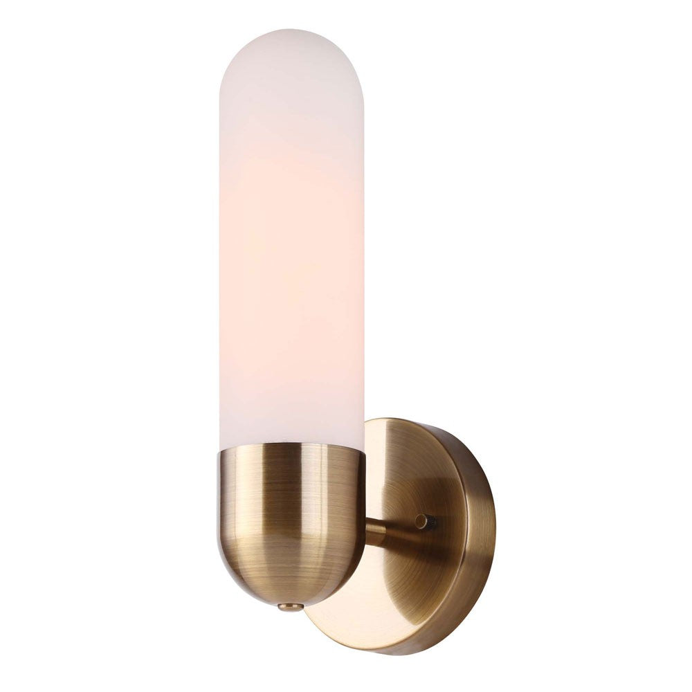 Bevin One Light Wall Sconce in Gold - available from The Lighting Shoppe, trusted by Canadian homeowners