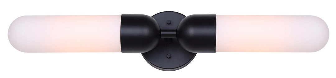 Bevin Two Light Wall Sconce in Matte Black - available from The Lighting Shoppe, trusted by Canadian homeowners