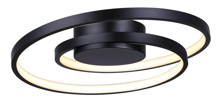 Livana LED Flush Mount in Matte Black - available from The Lighting Shoppe, trusted by Canadian homeowners
