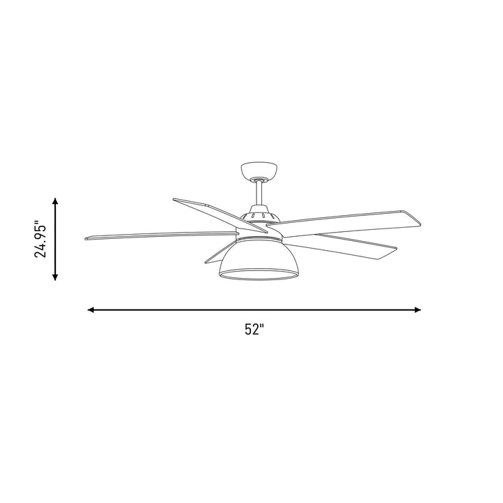 Meridian - M2014DWH - 52" Ceiling Fan - Distressed White