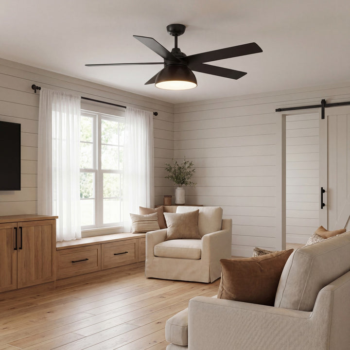 Meridian - M2014MBK - 52" Ceiling Fan - Matte Black