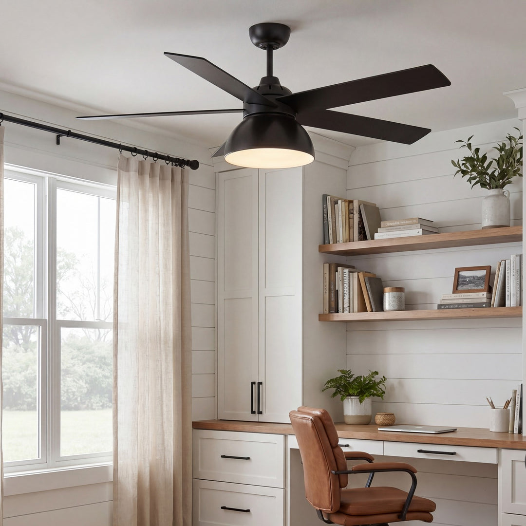 Meridian - M2014MBK - 52" Ceiling Fan - Matte Black