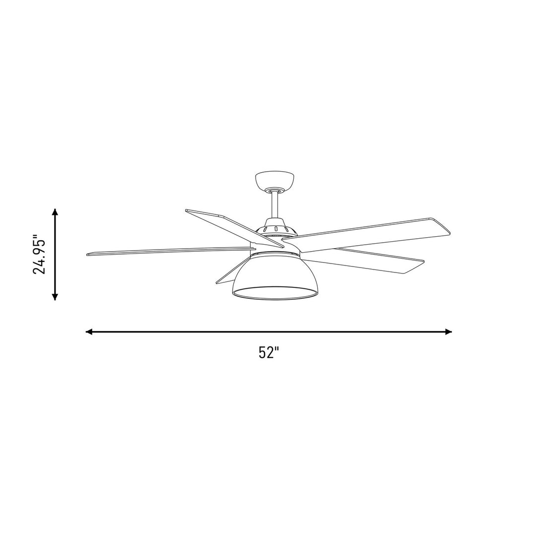 Meridian - M2014MBK - 52" Ceiling Fan - Matte Black
