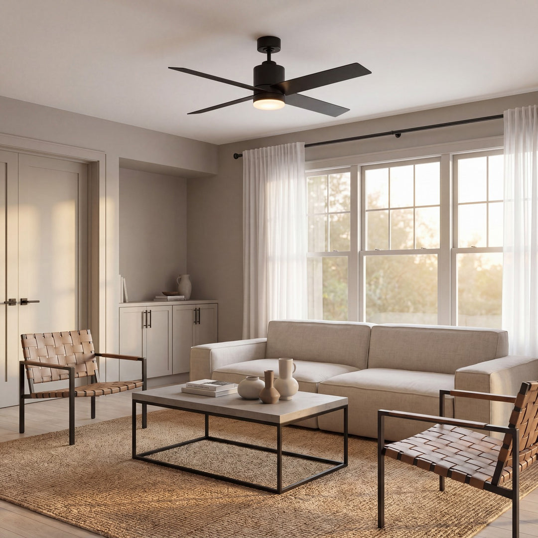 Meridian - M2015MBK - 52" Ceiling Fan - Dayton - Matte Black