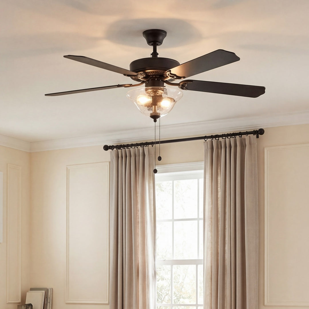 Meridian - M2019MBKRV - 52" Ceiling Fan - Matte Black