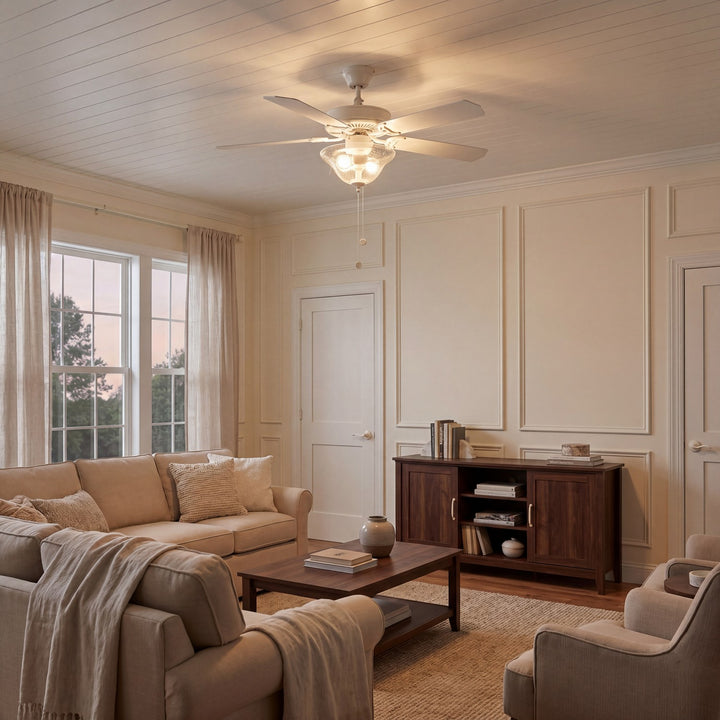 Meridian - M2019WHRV - 52" Ceiling Fan - Bisque White