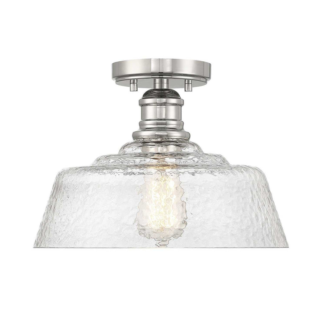 Meridian - M60070PN - One Light Semi-Flush Mount - Polished Nickel