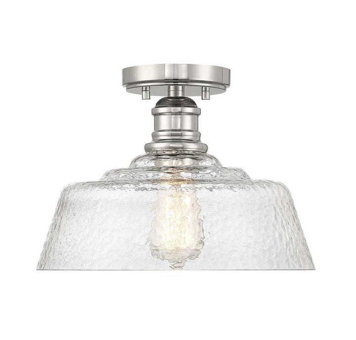 Meridian - M60070PN - One Light Semi-Flush Mount - Polished Nickel