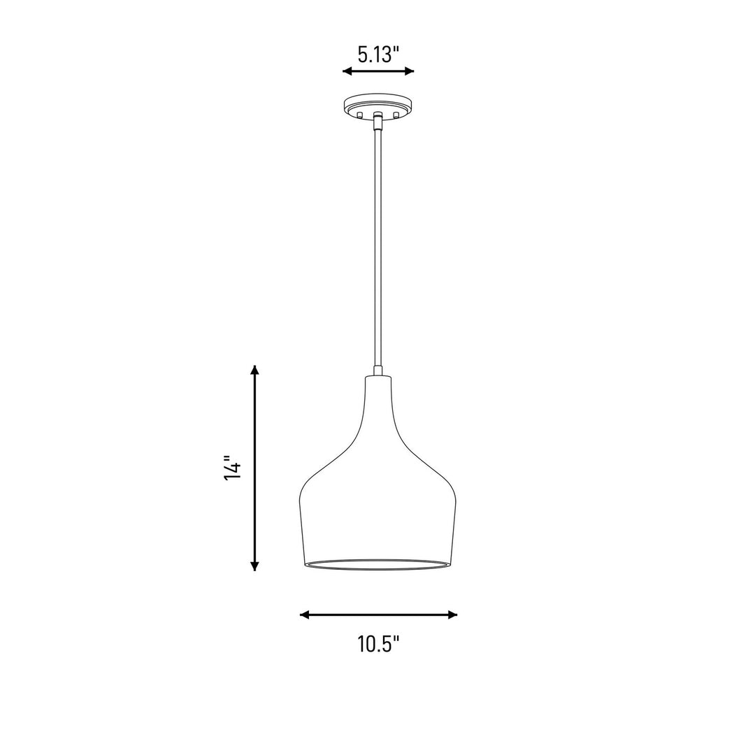 Meridian - M70020BQW - One Light Pendant - Bisque White