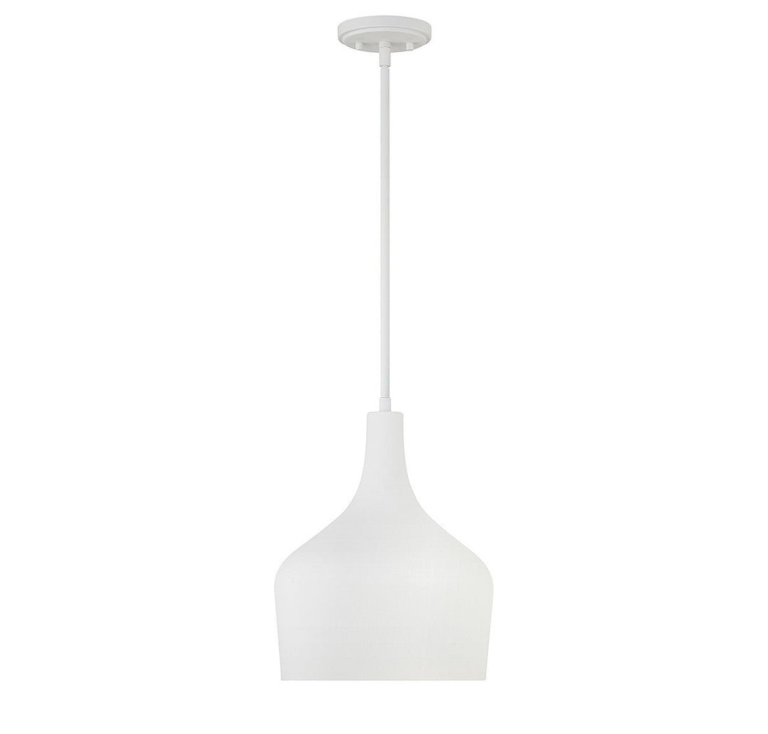 Meridian - M70020BQW - One Light Pendant - Bisque White