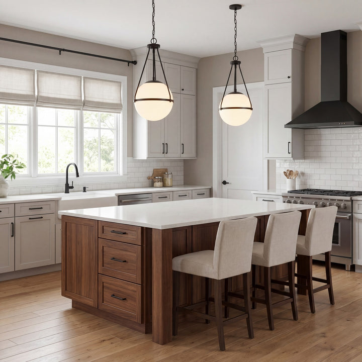 Meridian - M7025MBK - One Light Pendant - Matte Black