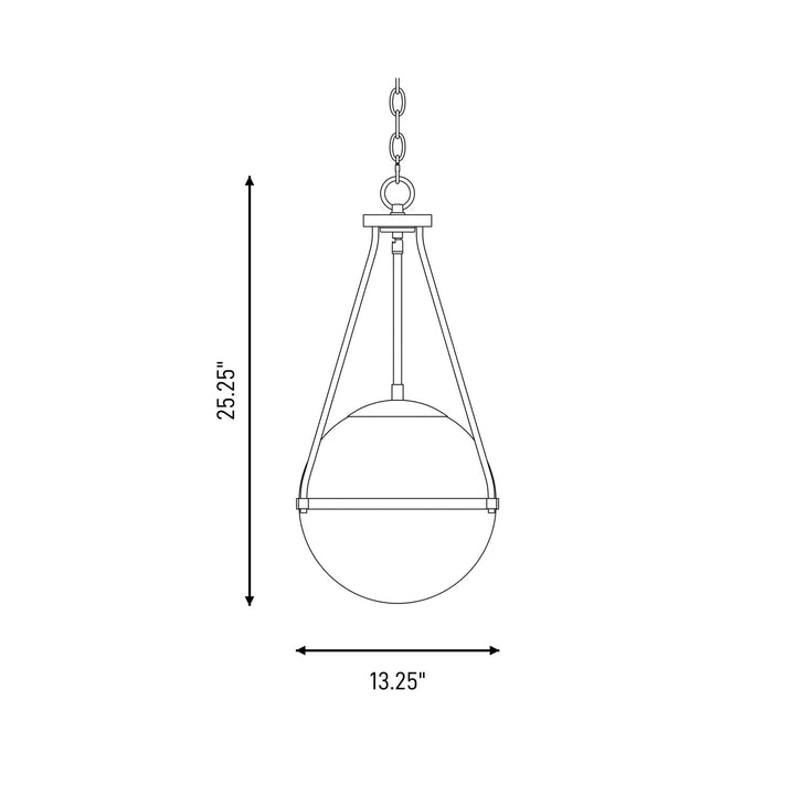 Meridian - M7025MBK - One Light Pendant - Matte Black