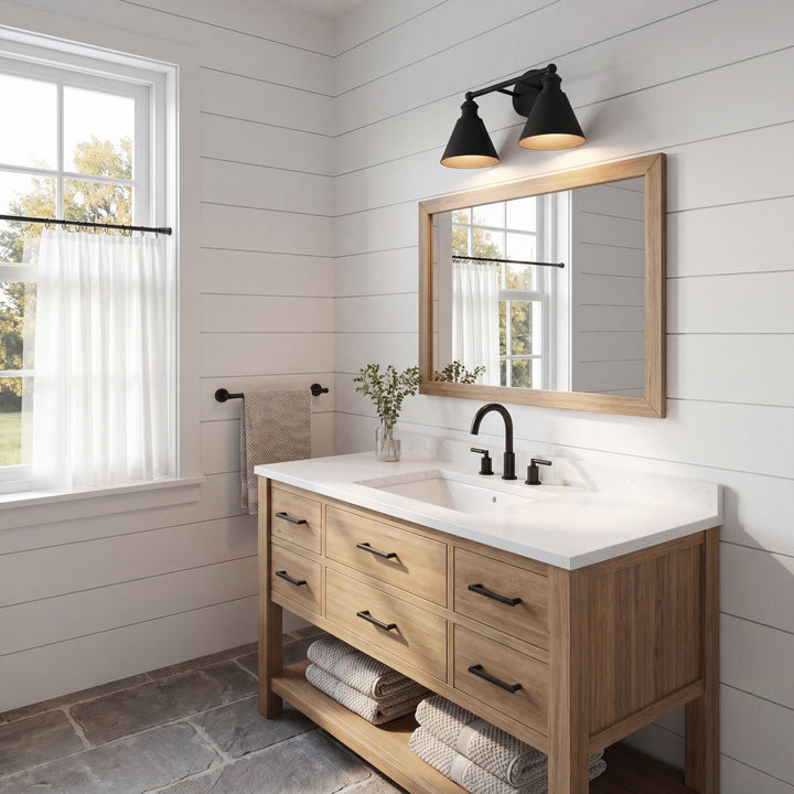 Meridian - M80063MBK - Two Light Bathroom Vanity - Matte Black