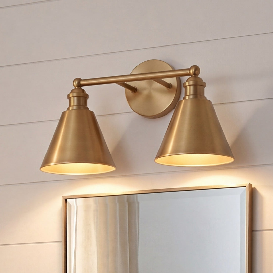 Meridian - M80063NB - Two Light Bathroom Vanity - Natural Brass