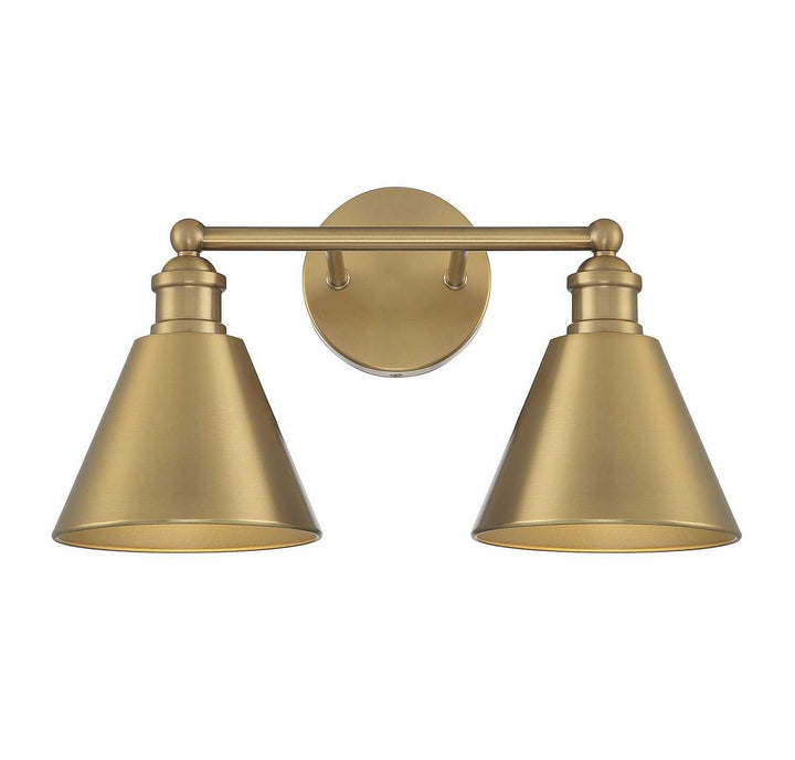 Meridian - M80063NB - Two Light Bathroom Vanity Light - Natural Brass