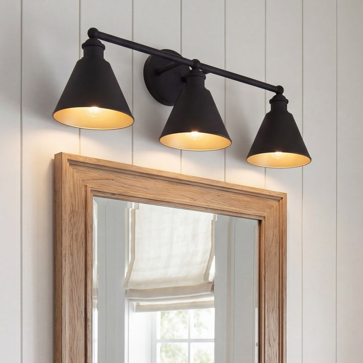 Meridian - M80064MBK - Three Light Bathroom Vanity - Matte Black