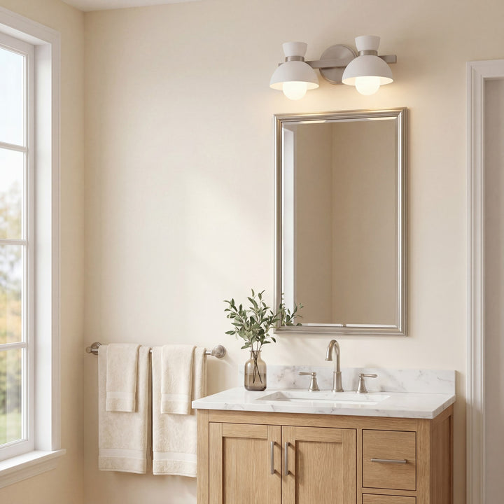 Meridian - M80074BN - Two Light Bathroom Vanity - Brushed Nickel