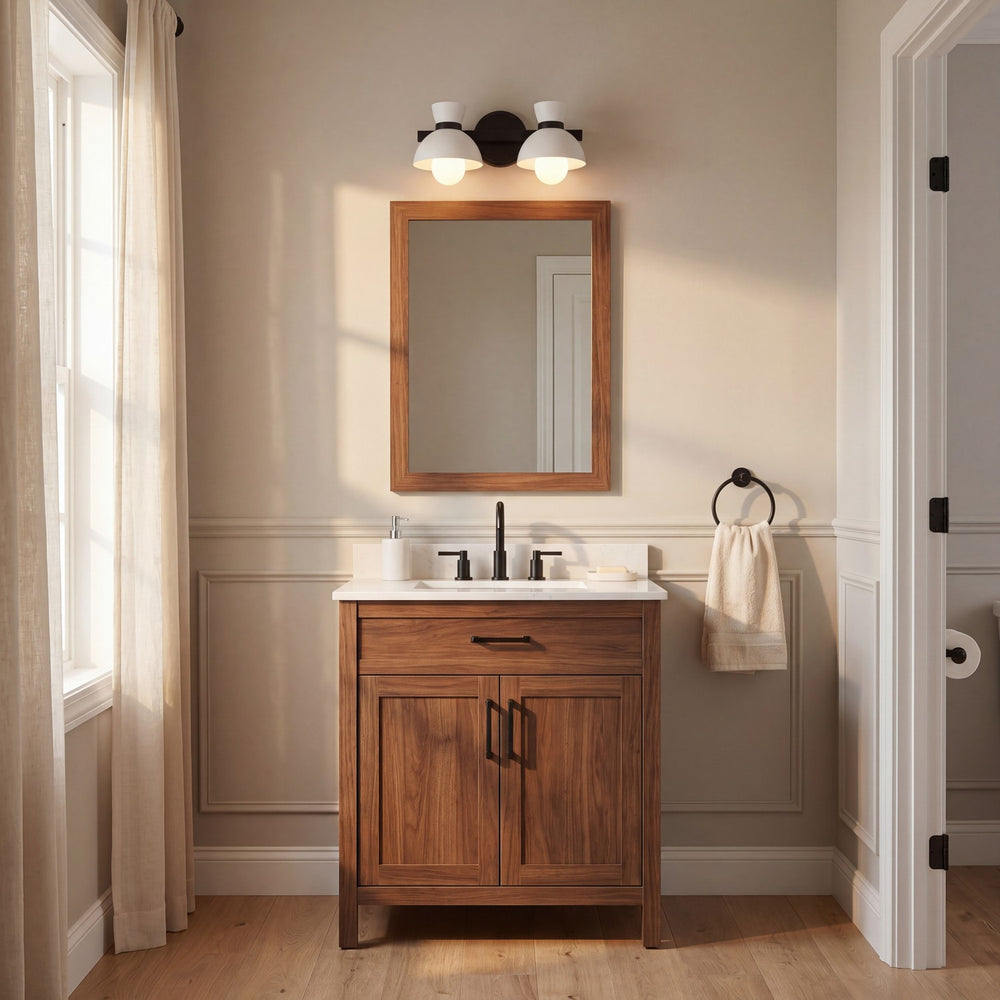 Meridian - M80074MBK - Two Light Bathroom Vanity - Matte Black