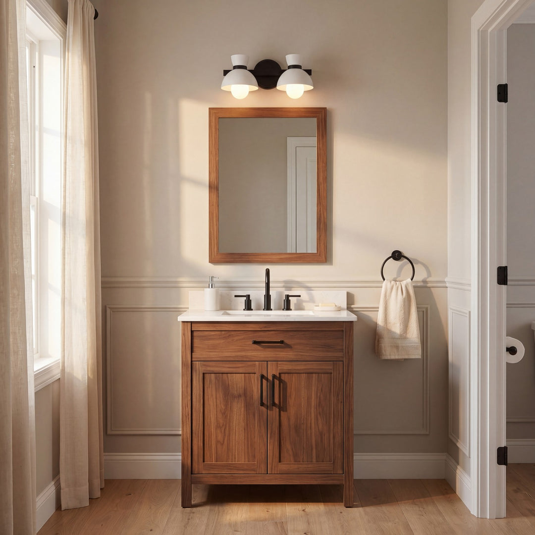 Meridian - M80074MBK - Two Light Bathroom Vanity - Matte Black