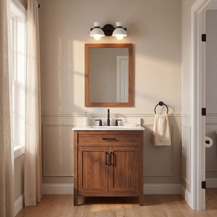 Meridian - M80074MBK - Two Light Bathroom Vanity - Matte Black