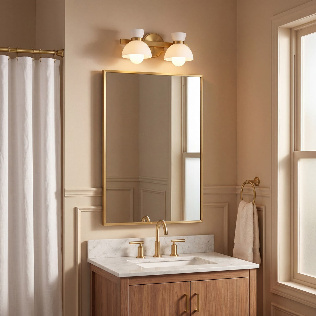 Meridian - M80074NB - Two Light Bathroom Vanity - Natural Brass