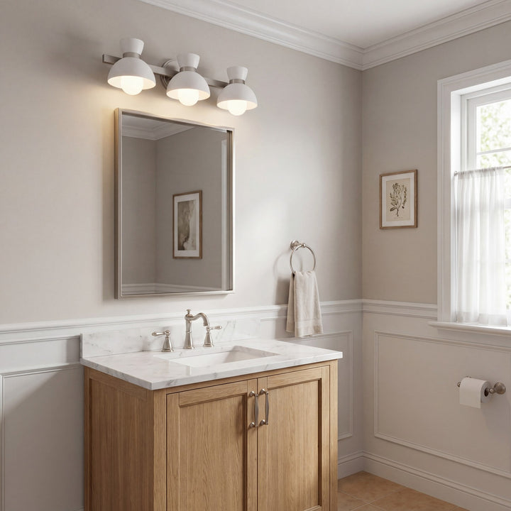Meridian - M80075BN - Three Light Bathroom Vanity - Brushed Nickel