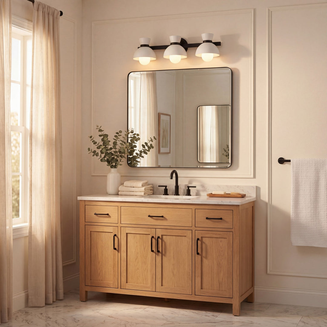 Meridian - M80075MBK - Three Light Bathroom Vanity - Matte Black
