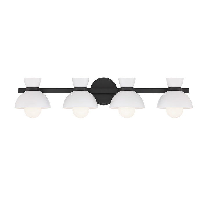 Meridian - M80076MBK - Four Light Bathroom Vanity - Matte Black