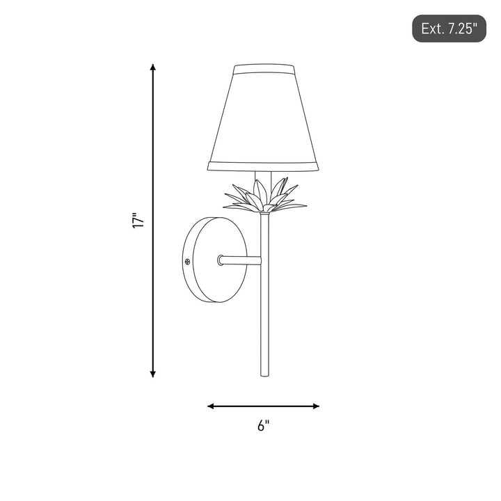 Meridian - M90077TG - One Light Wall Sconce - True Gold