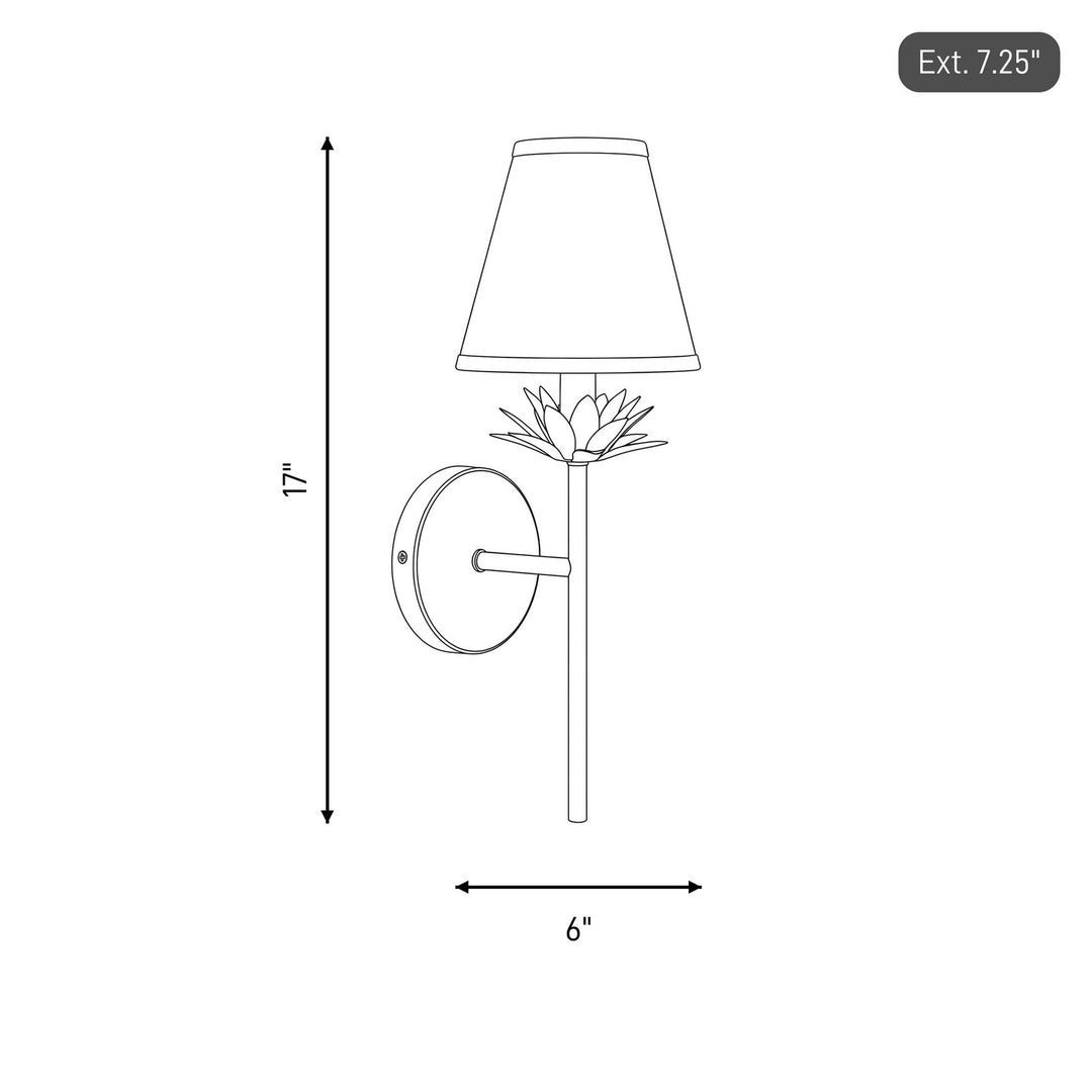 Meridian - M90077WH - One Light Wall Sconce - White