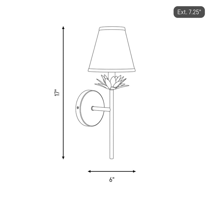 Meridian - M90077WH - One Light Wall Sconce - White