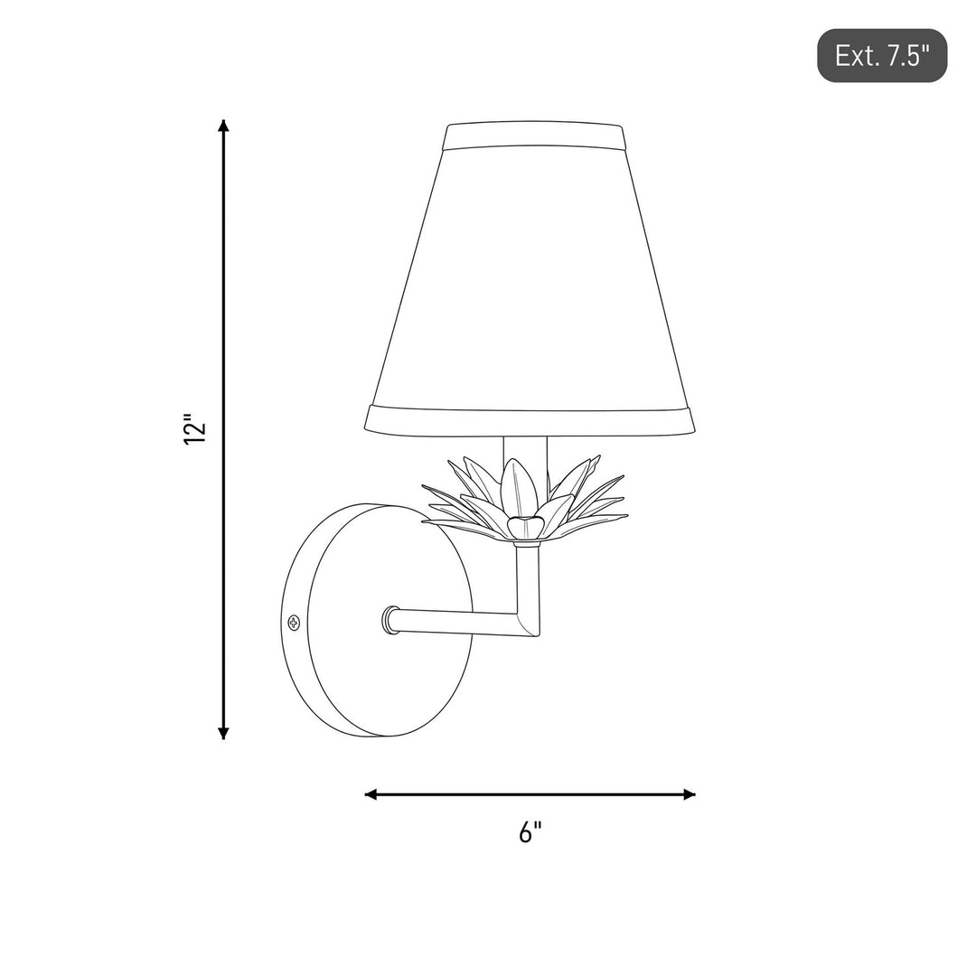 Meridian - M90078TG - One Light Wall Sconce - True Gold