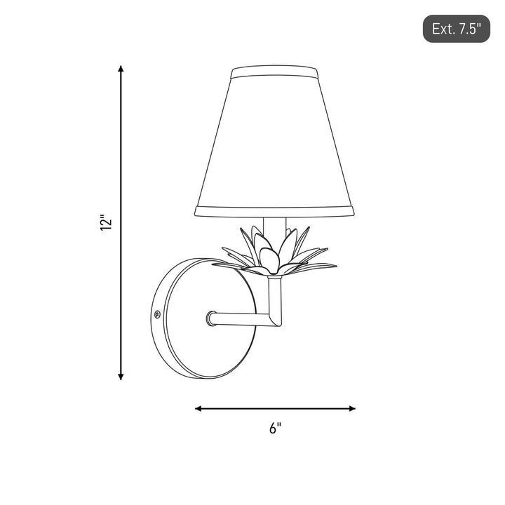 Meridian - M90078WH - One Light Wall Sconce - White
