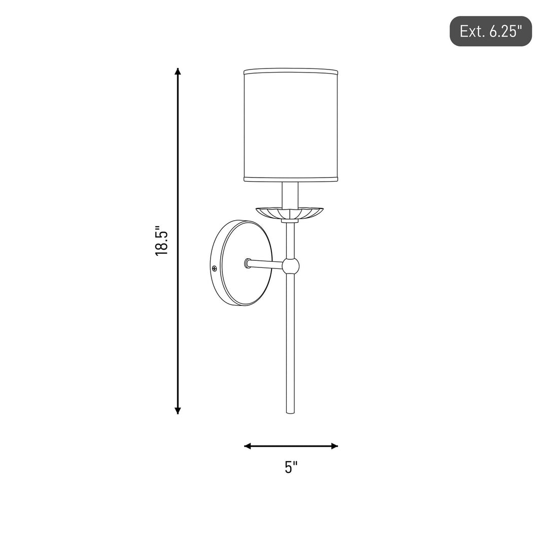 Meridian - M90079MBK - One Light Wall Sconce - Matte Black
