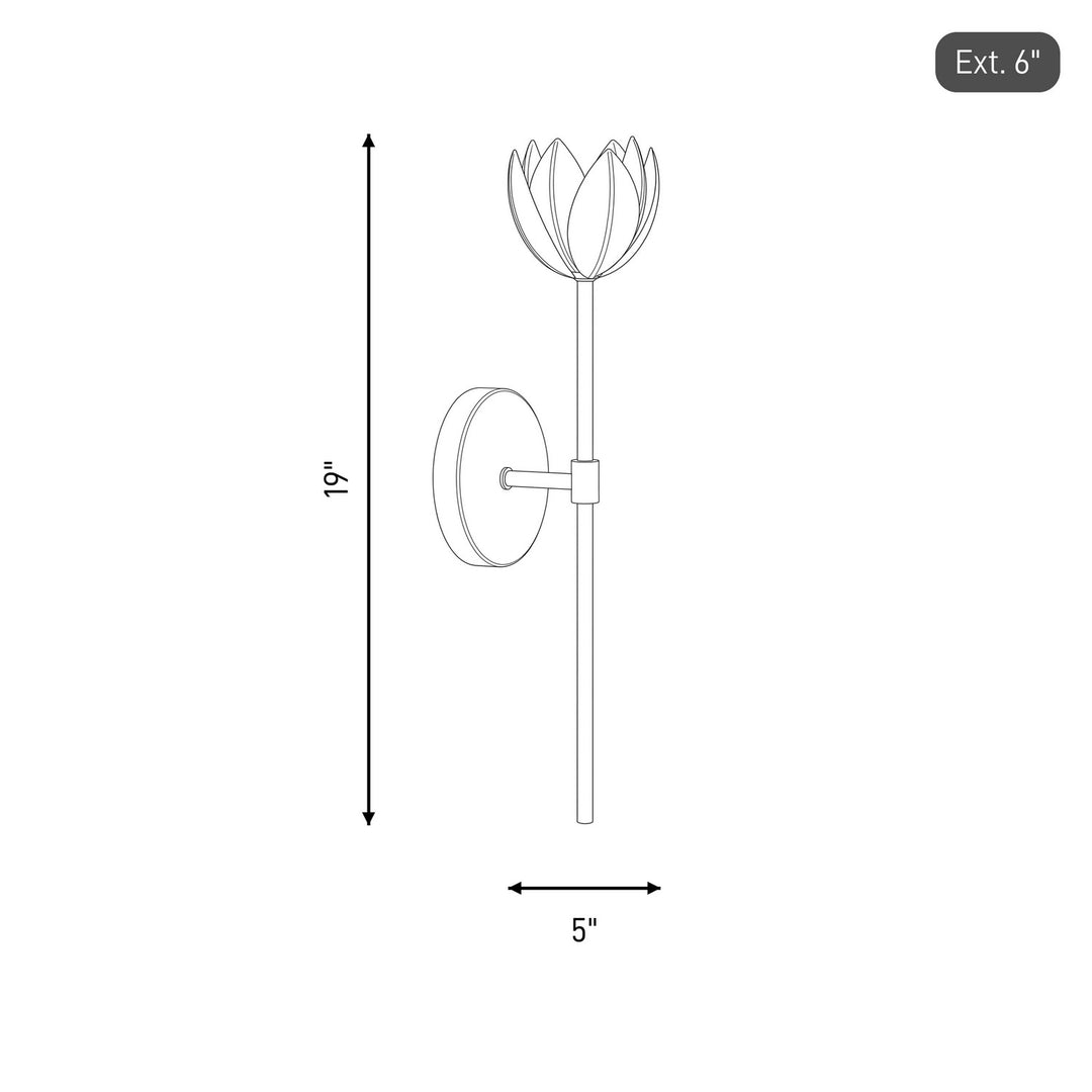Meridian - M90081TG - One Light Wall Sconce - True Gold