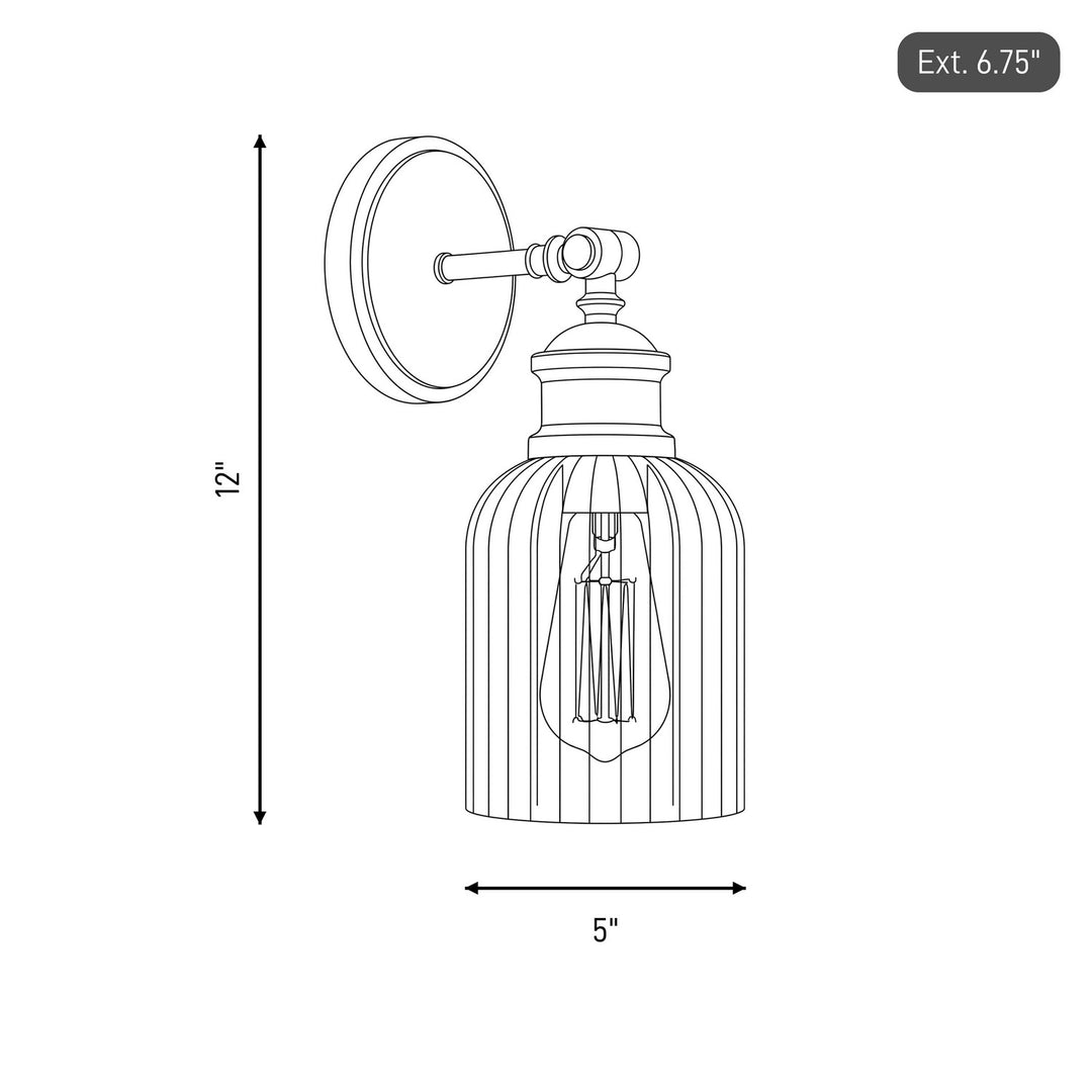Meridian - M90083MBK - One Light Wall Sconce - Matte Black