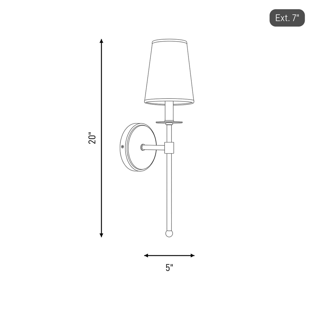 Meridian - M90084MBK - One Light Wall Sconce - Matte Black