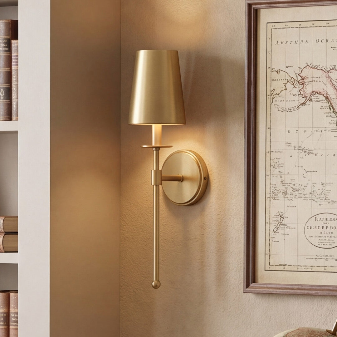 Meridian - M90084NB - One Light Wall Sconce - Natural Brass