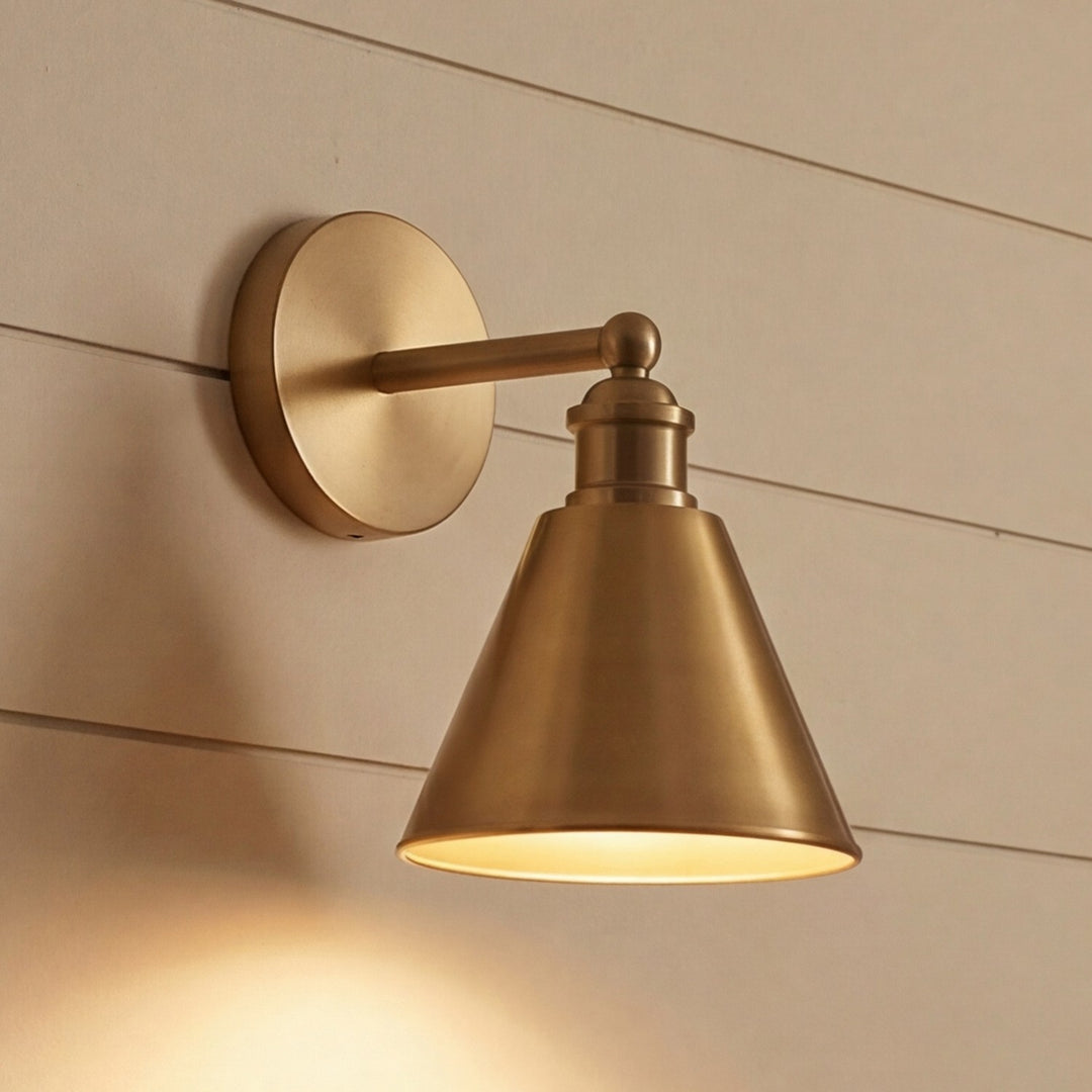 Meridian - M90087NB - One Light Wall Sconce - Natural Brass