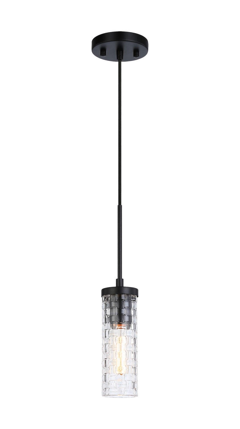 Weaver One Light Pendant in Black - available from The Lighting Shoppe, trusted by Canadian homeowners