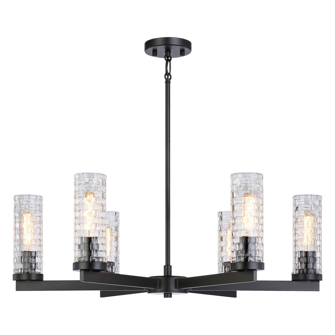 Weaver Six Light Chandelier in Black - available from The Lighting Shoppe, trusted by Canadian homeowners