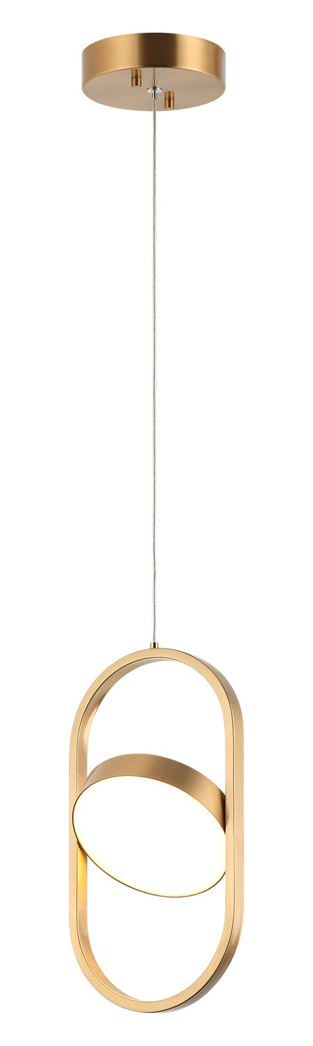 Kennedy LED Pendant in Aged Gold Brass - available from The Lighting Shoppe, trusted by Canadian homeowners