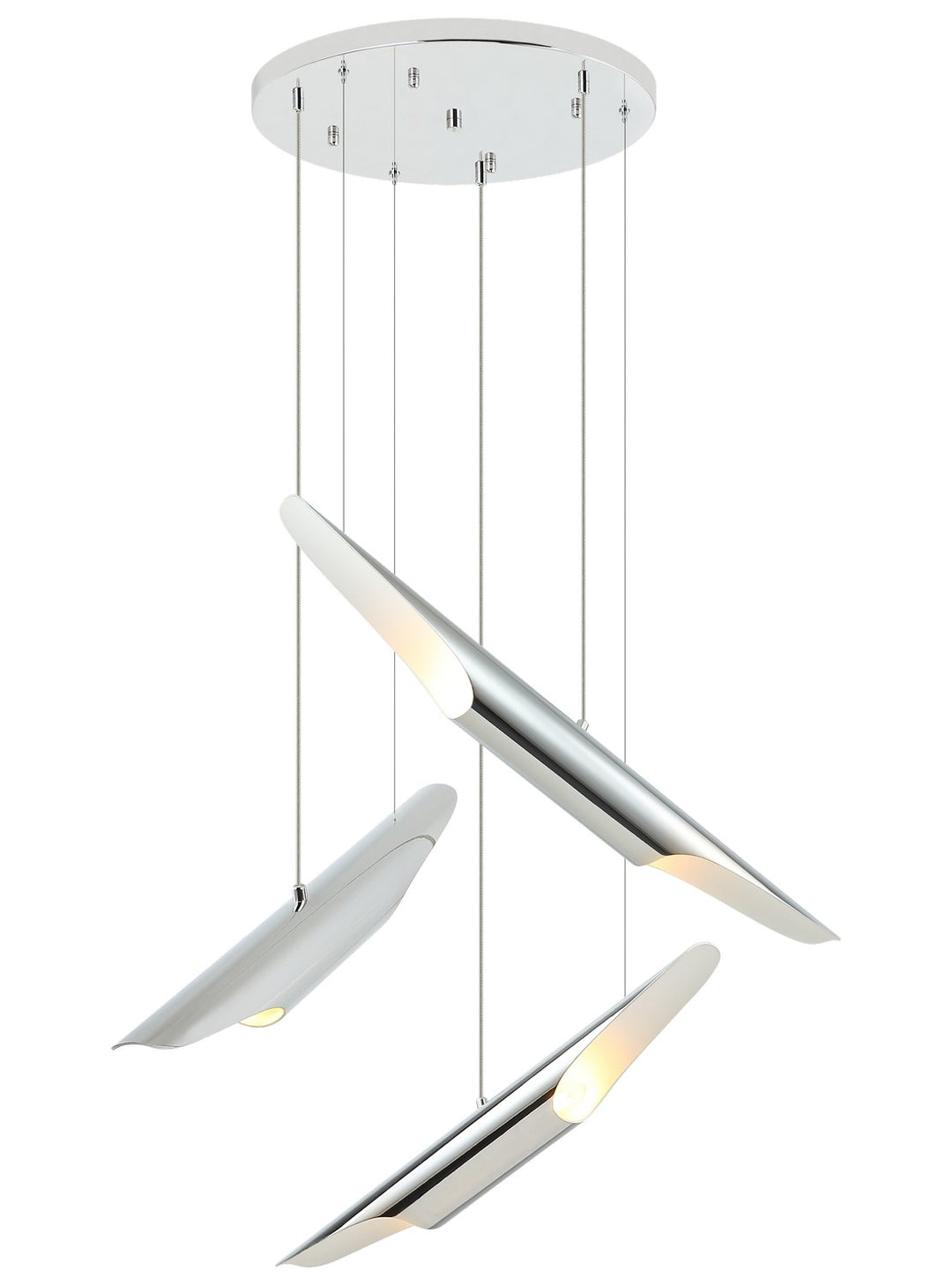 Stylus Six Light Chandelier in Chrome - available from The Lighting Shoppe, trusted by Canadian homeowners
