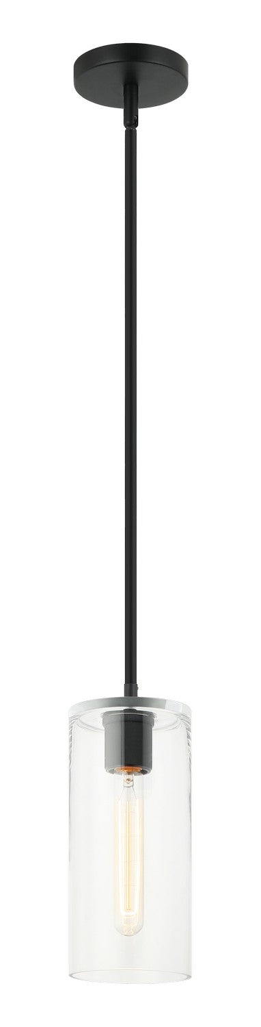 Lincoln One Light Pendant in Matte Black - available from The Lighting Shoppe, trusted by Canadian homeowners