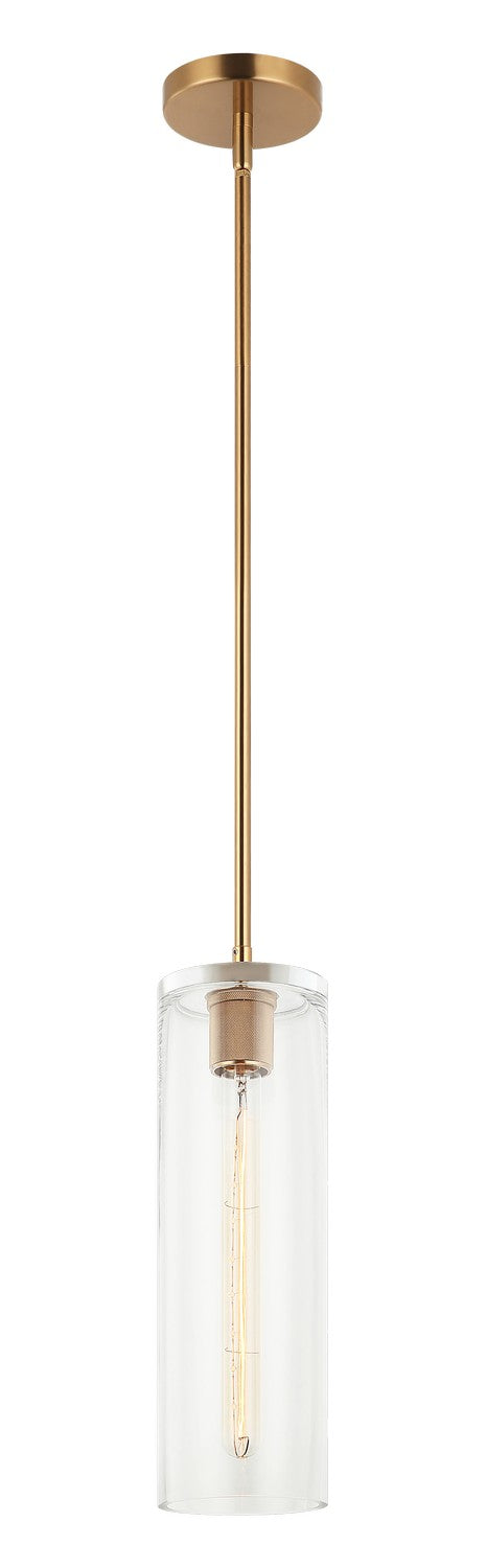 Lincoln One Light Pendant in Aged Gold Brass - available from The Lighting Shoppe, trusted by Canadian homeowners